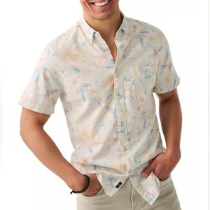 Faherty Breeze Floral Print Short Sleeve Button-Down Shirt